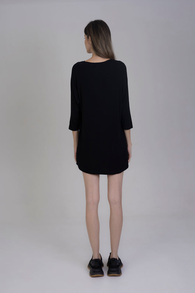 Vestido Viscose Canelado Mixte